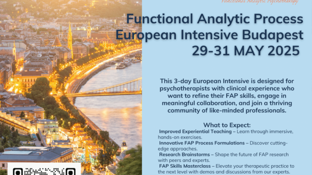 Functional Analytic Psychotherapy European Intensive : 29th to 31st May 2025, Budapest